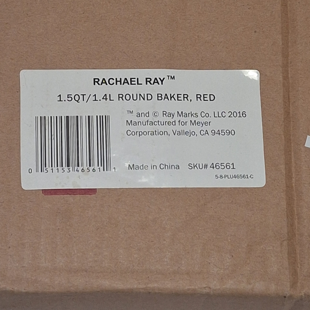 NIB Rachael Ray Red Round Baker - Picture 2 of 4